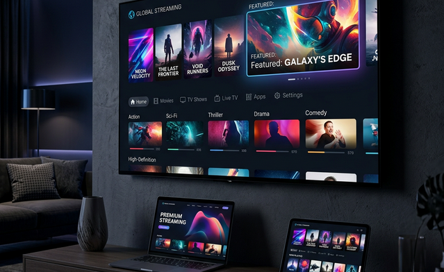 Interface IPTV Premium em alta definição